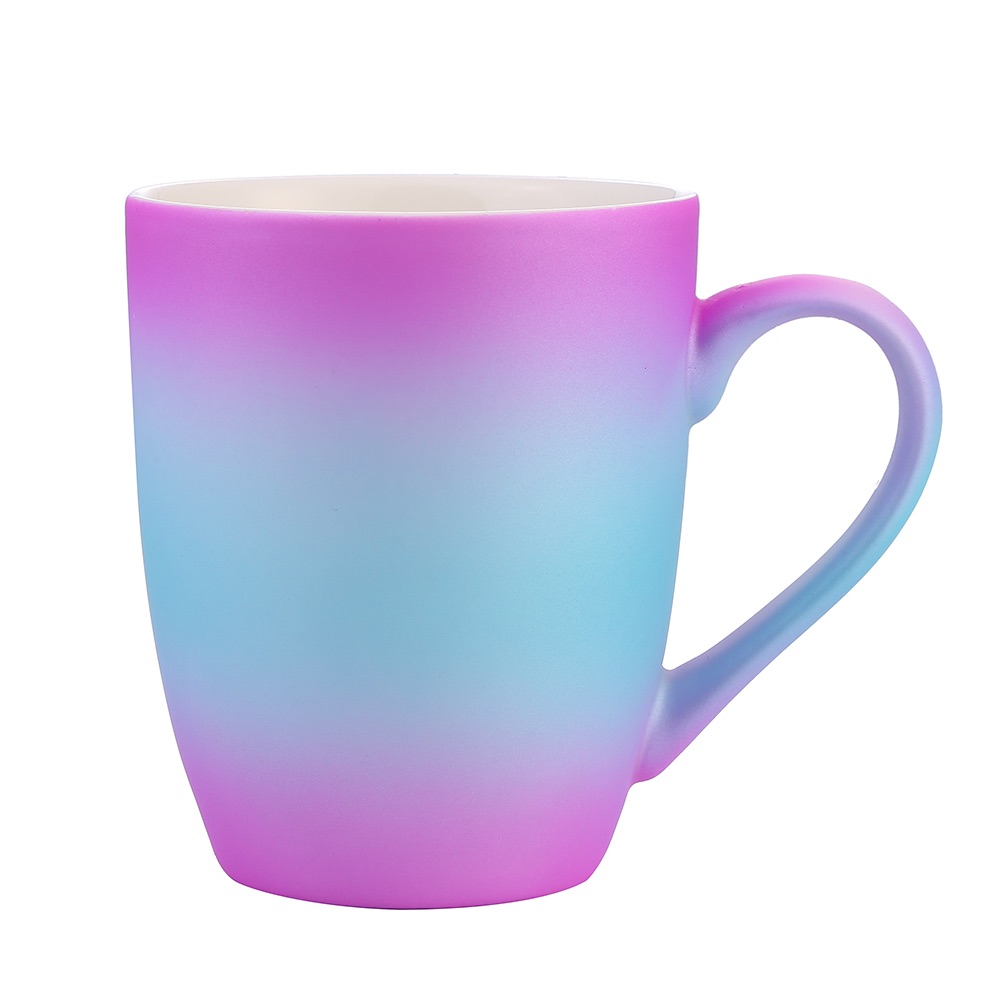 Factory direct sales of ceramic mugs, low-temperature colored glaze rainbow series coffee cups, ceramic cups detail image 3
