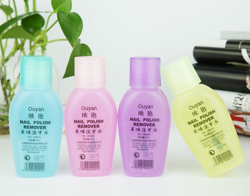 50ml fruit - scented nail polish remover does not harm nails without acetone for quick cleaning