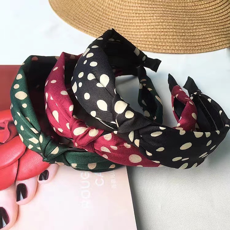 2020 Autumn New Wide Edge Flower Cloth Knotted Headband Accessories Korean Style Pattern Single Hair Accessories Manufacturers Wholesale details Picture