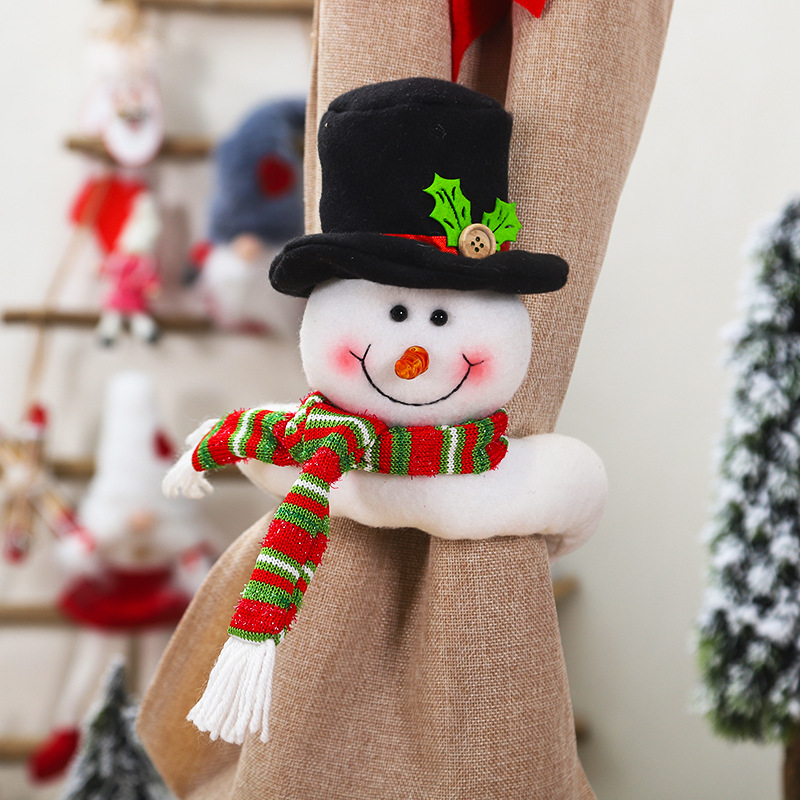 Christmas Creative Window Pendant Curtain Buckle Cartoon Doll Decoration Hotel Restaurant Decoration Doll Buckle undefined