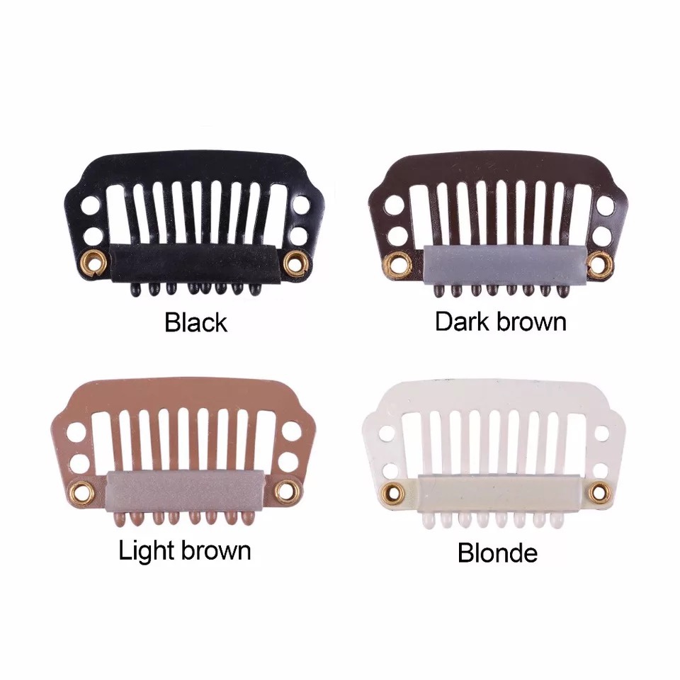 假发专用DIY3.6CM十齿水滴不生锈碳钢假发夹子接发卡子BB夹