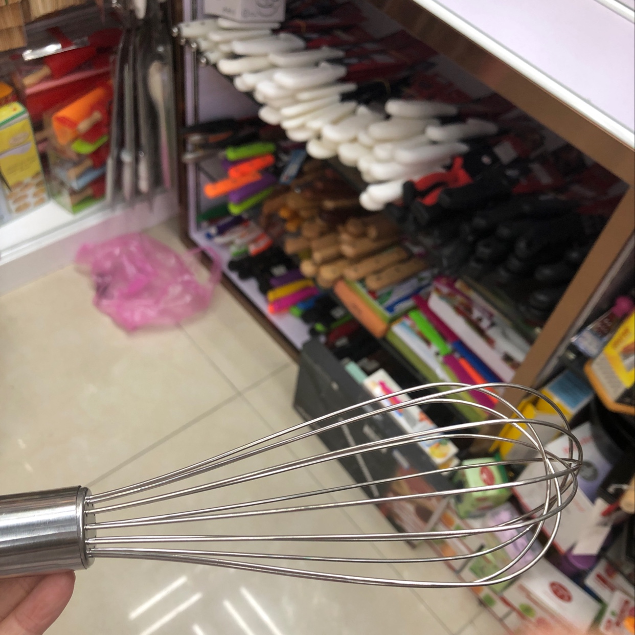 Baking supplies, 12-inch six-wire stainless steel large tube egg beater factory direct sales details Picture