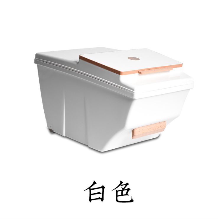 厨房塑料用品防潮储物箱米桶塑料收纳带盖15KG置物箱详情1