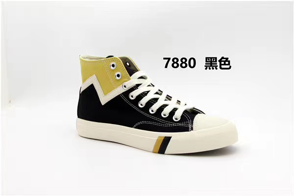 人本2020秋季新款潮鞋7880男款高帮百搭休闲款时尚潮流韩版帆布鞋细节图