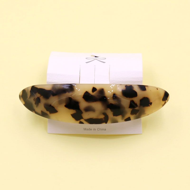 Large oval Korean hair clip spring clip, tortoiseshell arc-shaped ponytail clip clip, acetic acid hair clip spring clip, leopard print top clip pic 7