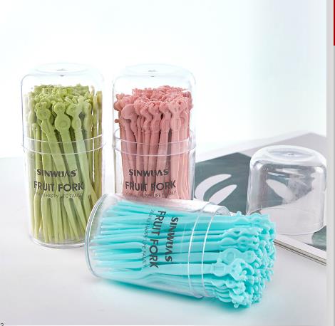 50支卡通水果叉