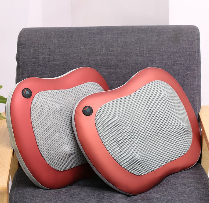 车载揉捏加热小苹果按摩枕头电动颈椎腰背部器靠垫椅家用详情图2