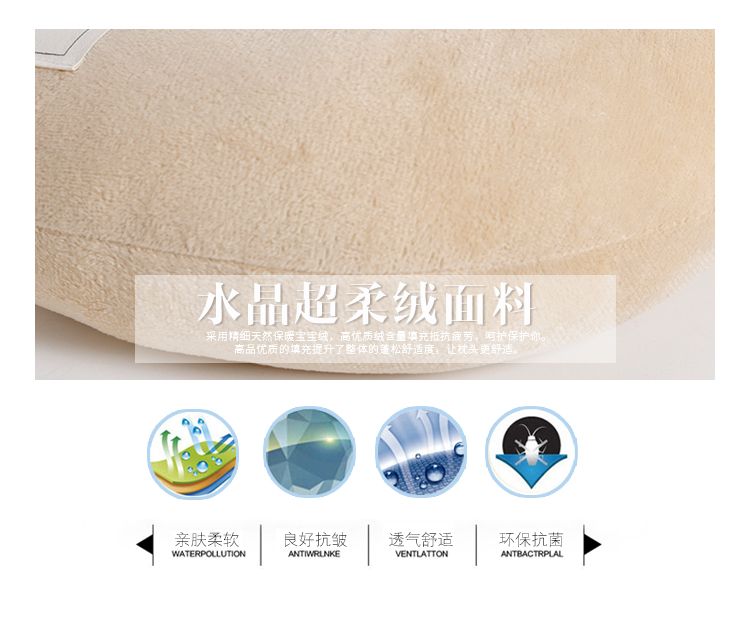 厂家直销创意爆款pp棉U型枕 超柔办公室午睡颈枕旅行三宝素色定制详情图4