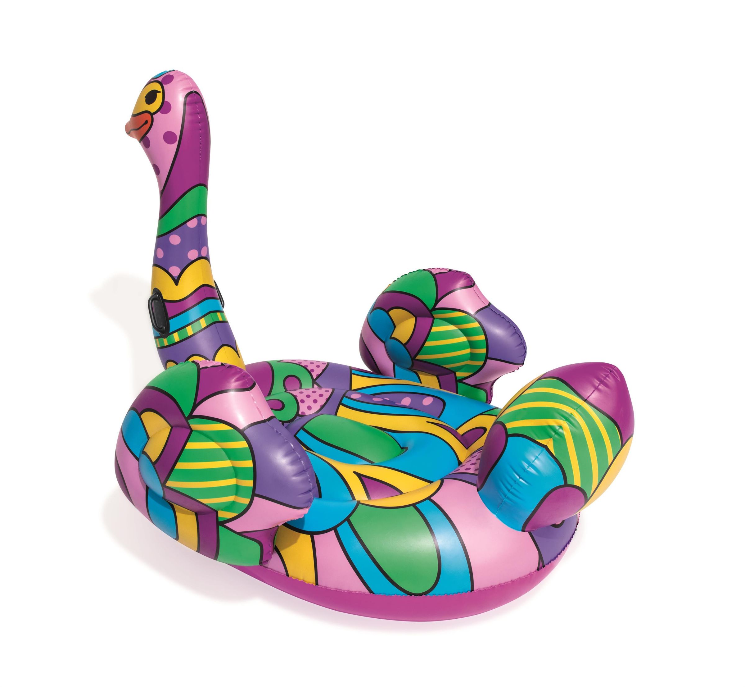 Bestway® 6'3" x 65.5"/1.90m x 1.66m 时尚彩绘鸵鸟坐骑白底实物图