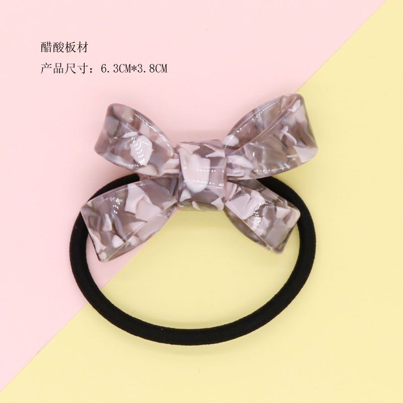 Korean Scrunchie Environmental Protection Hair Cord Acetate Sheet Hair Accessories Hair Band Double Bow Headband Headband Tie Hair details Picture