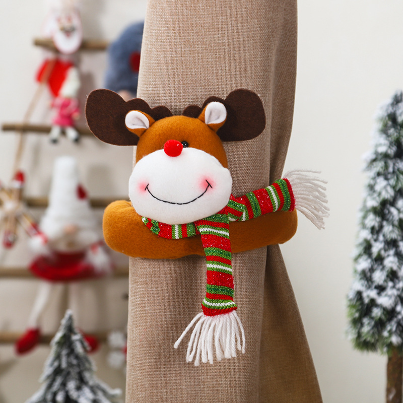 Christmas Creative Window Pendant Curtain Buckle Cartoon Doll Decoration Hotel Restaurant Decoration Doll Buckle undefined
