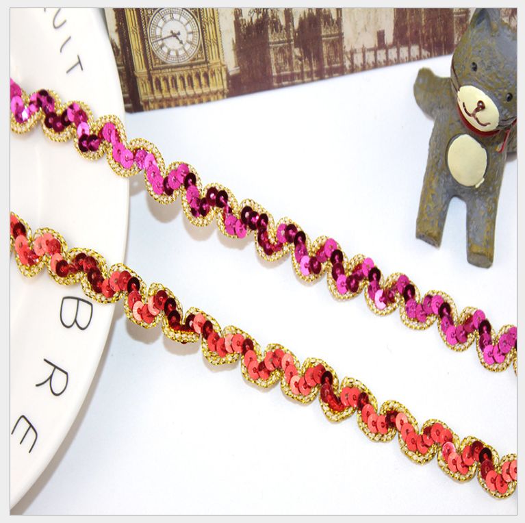 厂家直销金银丝亮片花边辅料 diy手工服装饰品配件家居窗帘配件详情图1