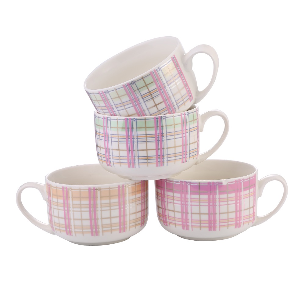 The manufacturer wholesales the ceramic soup cup decal series of 4 national trends pic 1