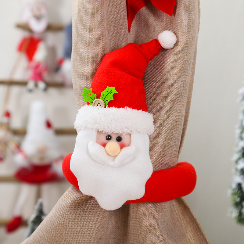Christmas Creative Window Pendant Curtain Buckle Cartoon Doll Decoration Hotel Restaurant Decoration Doll Buckle Item Picture