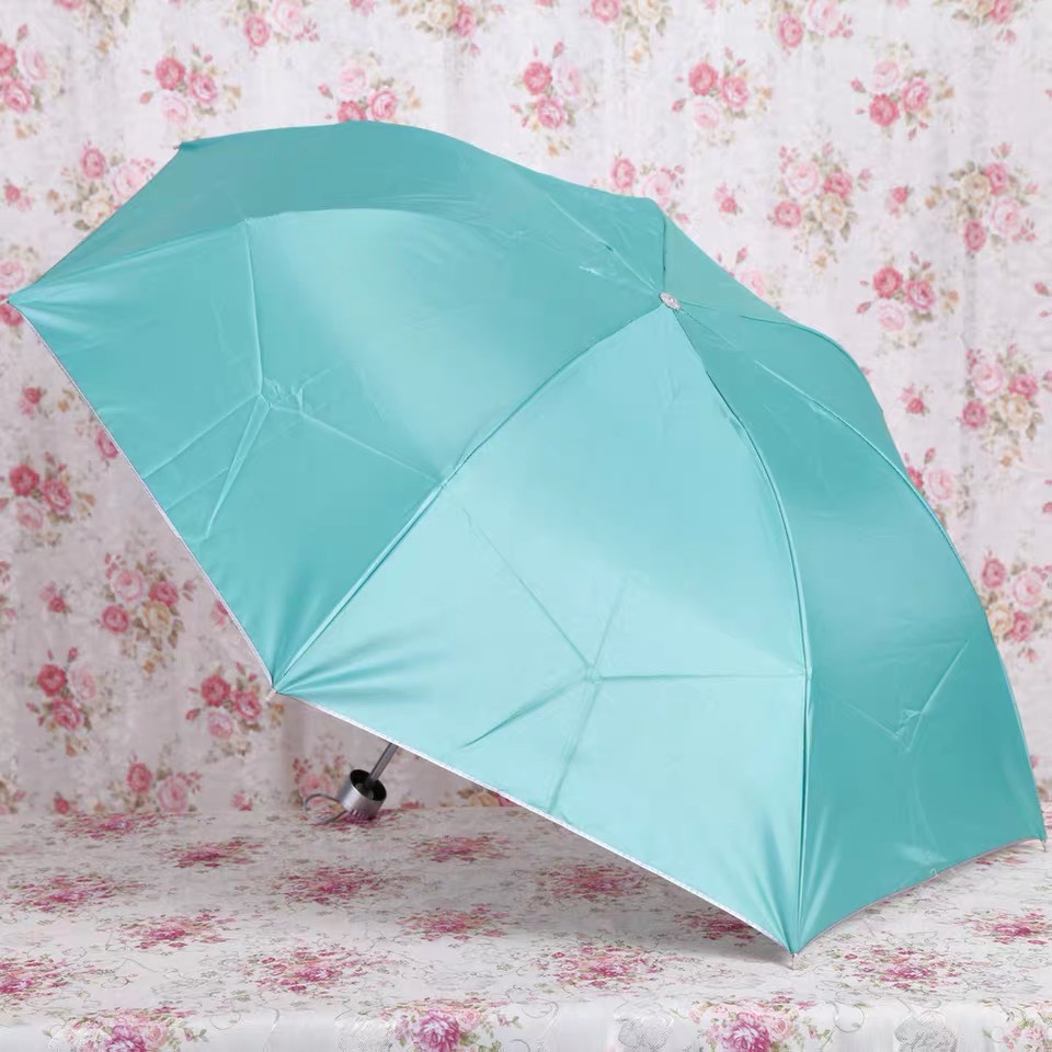 7K Inverted Silver Rubber Umbrella Creative Clear Umbrella Custom Short Handle Three Fold Sunshade Umbrella Advertising Umbrella Custom details Picture