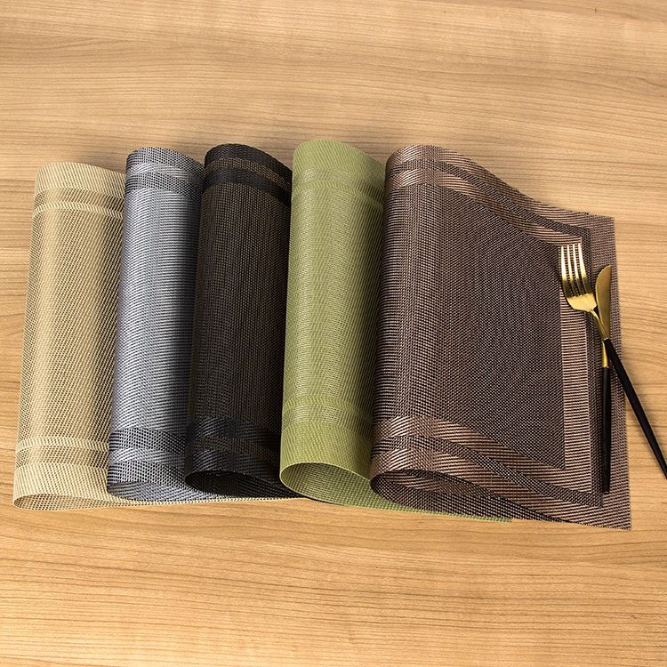 The new PVC non-slip and heat insulation mat is European western-style food mat with double frame thumbnail