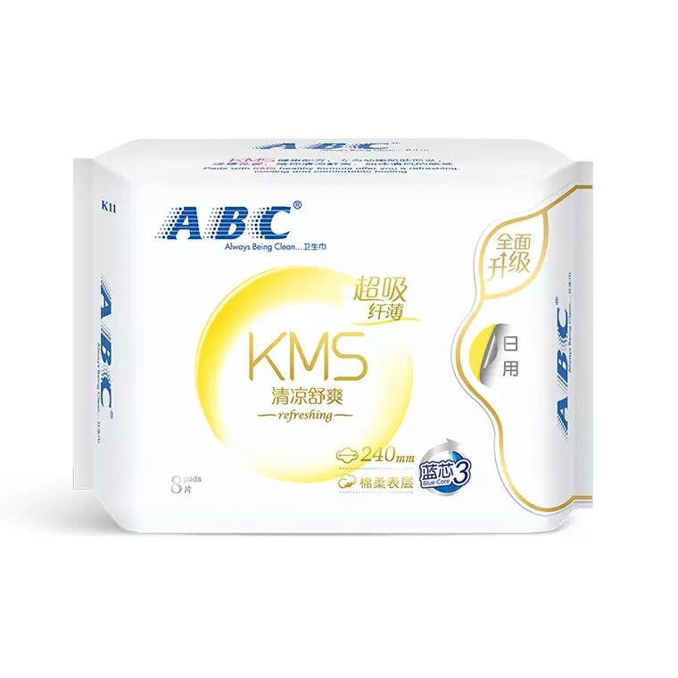 ABC Daily Thin and Soft Surface Sanitary Napkins K11-8 Pieces (including KMS)