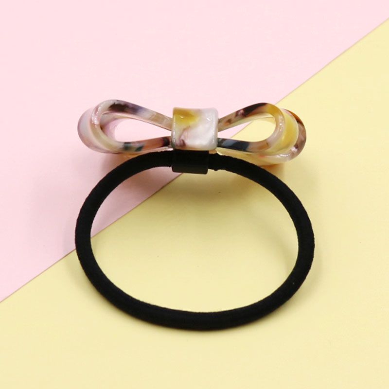 Korean Scrunchie Environmental Protection Hair Cord Acetate Sheet Hair Accessories Hair Band Double Bow Headband Headband Tie Hair Item Picture