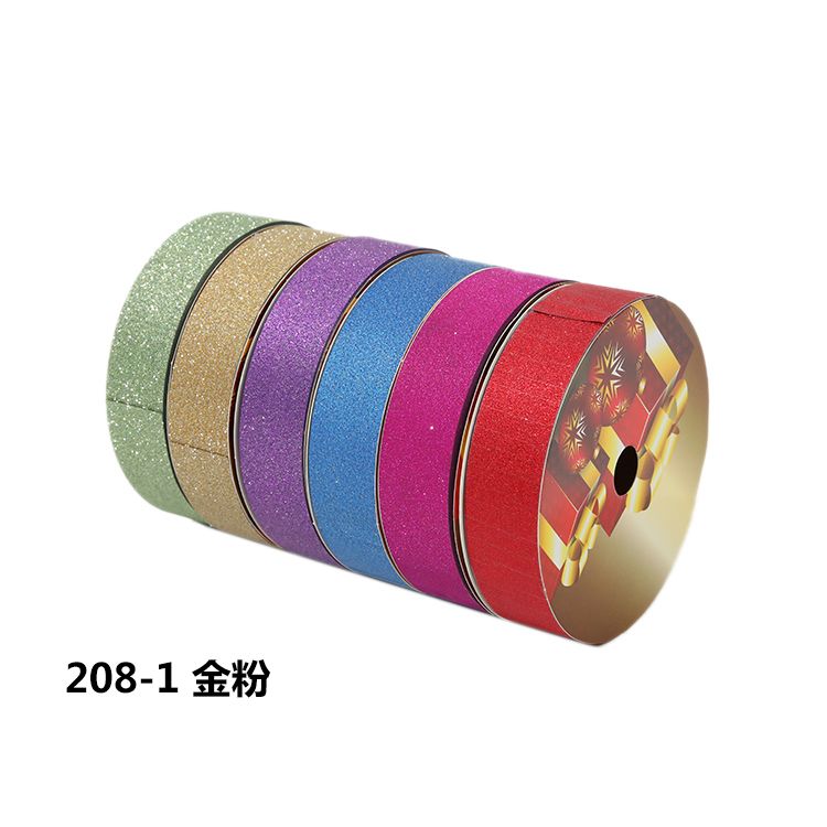 2.5CM*25M 6个/OPP 金粉塑料彩带