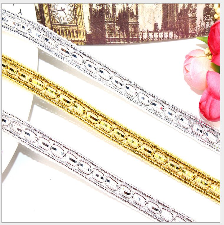 厂家直销现货金色花边辅料 diy手工服装饰品配件帽子家居窗帘配件详情图2