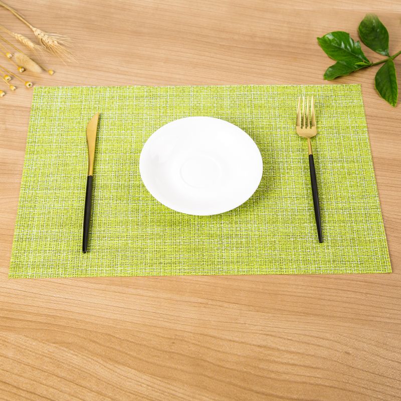 New PVC anti-slip and heat-insulating mat, European-style Western placemats, large square frame placemats pic 1