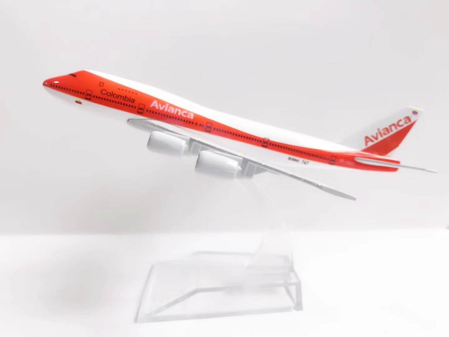 Model aircraft (16CM Columbia Airlines B747-400 Orange) metal aircraft alloy model aircraft