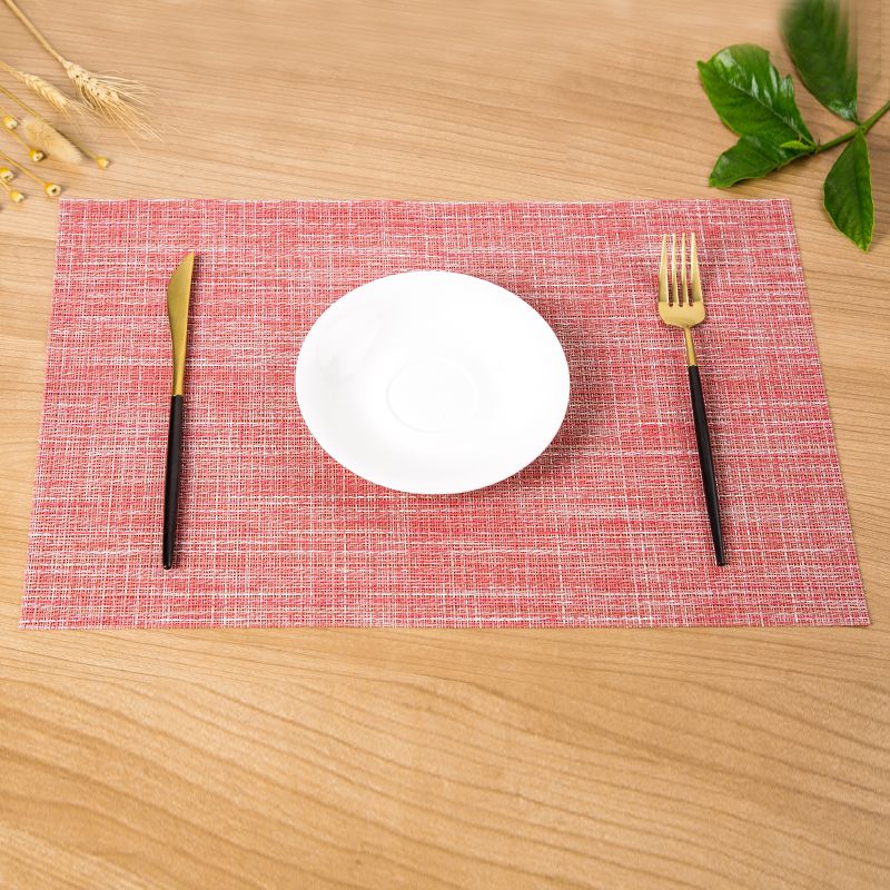 New PVC anti-slip and heat-insulating mat, European-style Western placemats, large square frame placemats pic 2