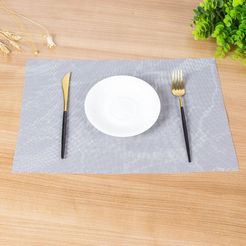 New PVC anti-slip and heat-insulating mat, European-style Western placemats, marble placemats pic 2