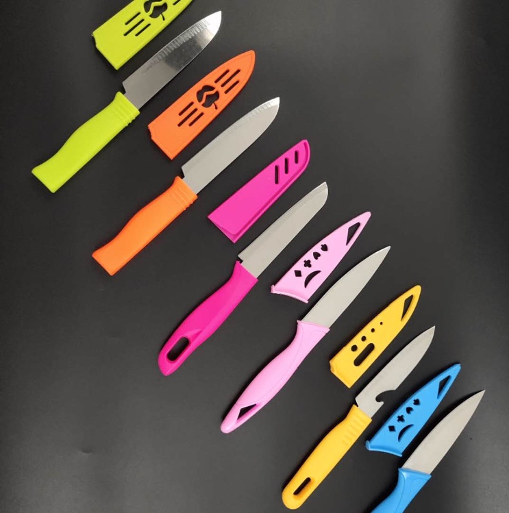 Stainless steel fruit knife with cover fruit knife skin knife color fruit knife