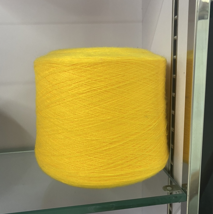 Acrylic coffee, acrylic 28-count yellow cashmere fine yarn, Acrylic yarn puffed yarn, acrylic yellow beige 8201