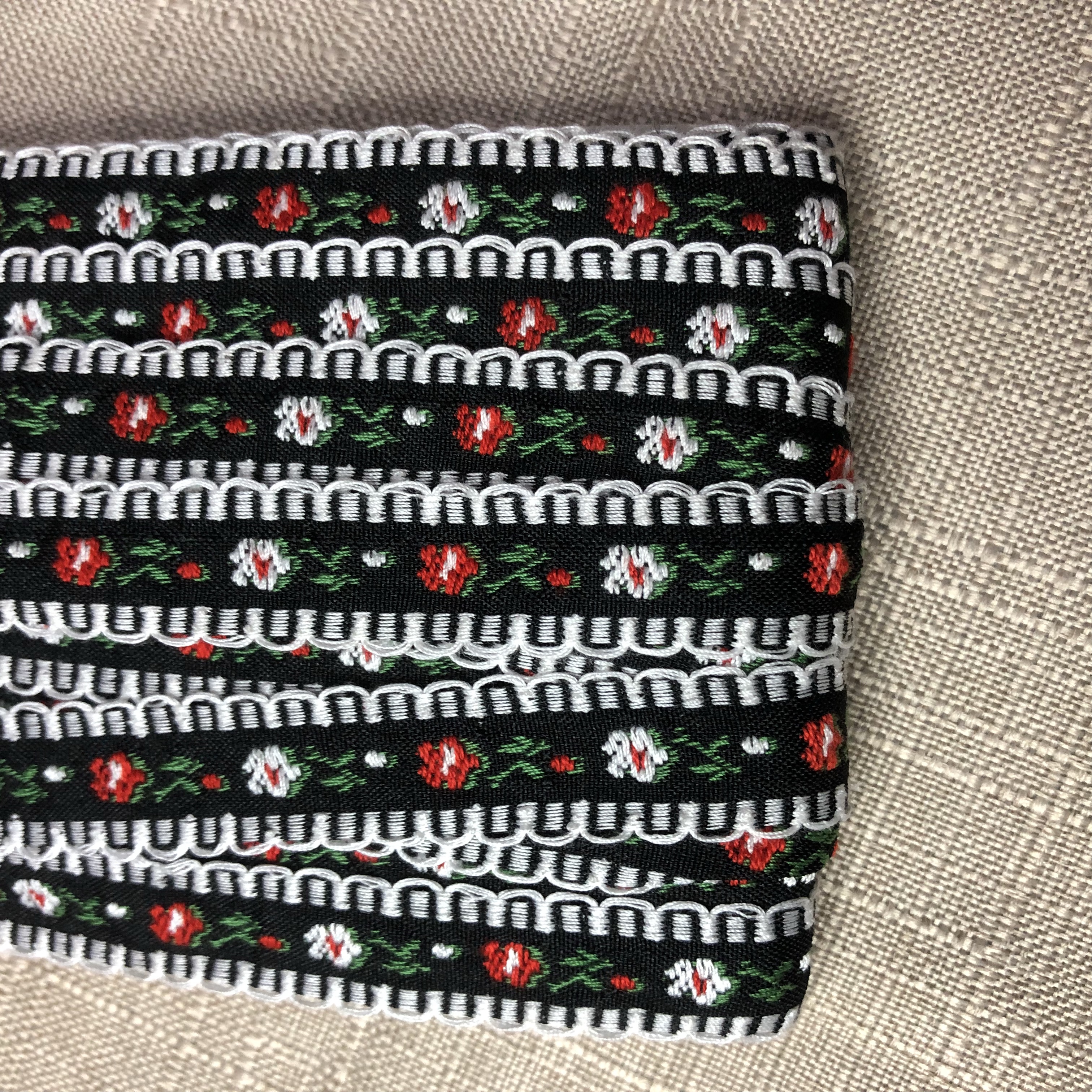 2公分耳朵边木机手工提花刺绣织带DIY服装辅料工艺品现货详情图7