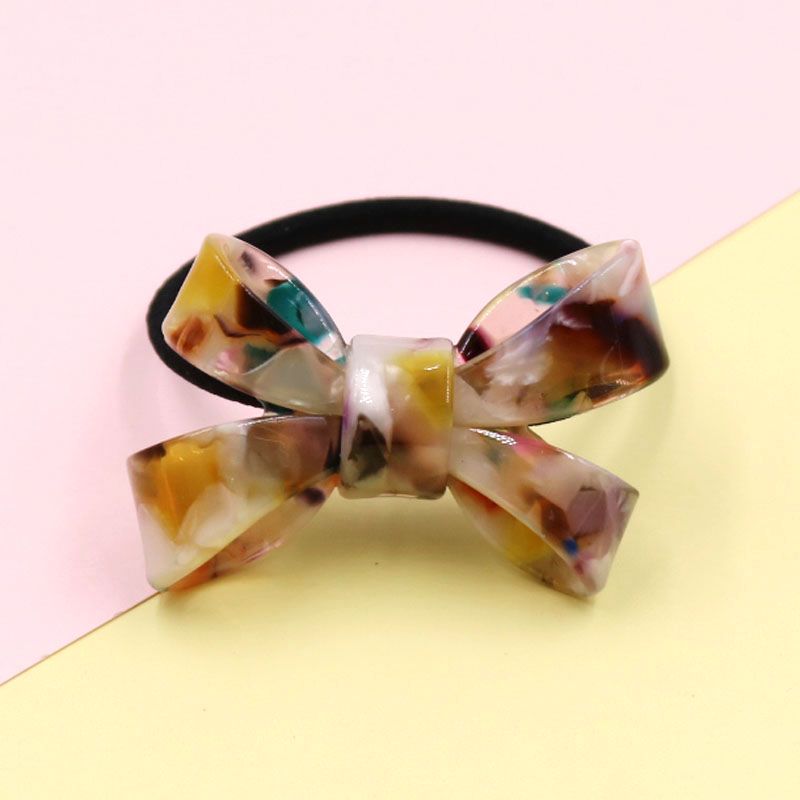 Korean Scrunchie Environmental Protection Hair Cord Acetate Sheet Hair Accessories Hair Band Double Bow Headband Headband Tie Hair details Picture