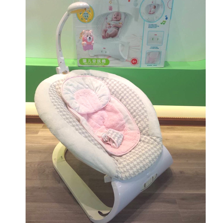 新款婴儿可调档安抚摇椅 宝宝声控太空摇椅 儿童音乐震动躺椅安抚详情图2