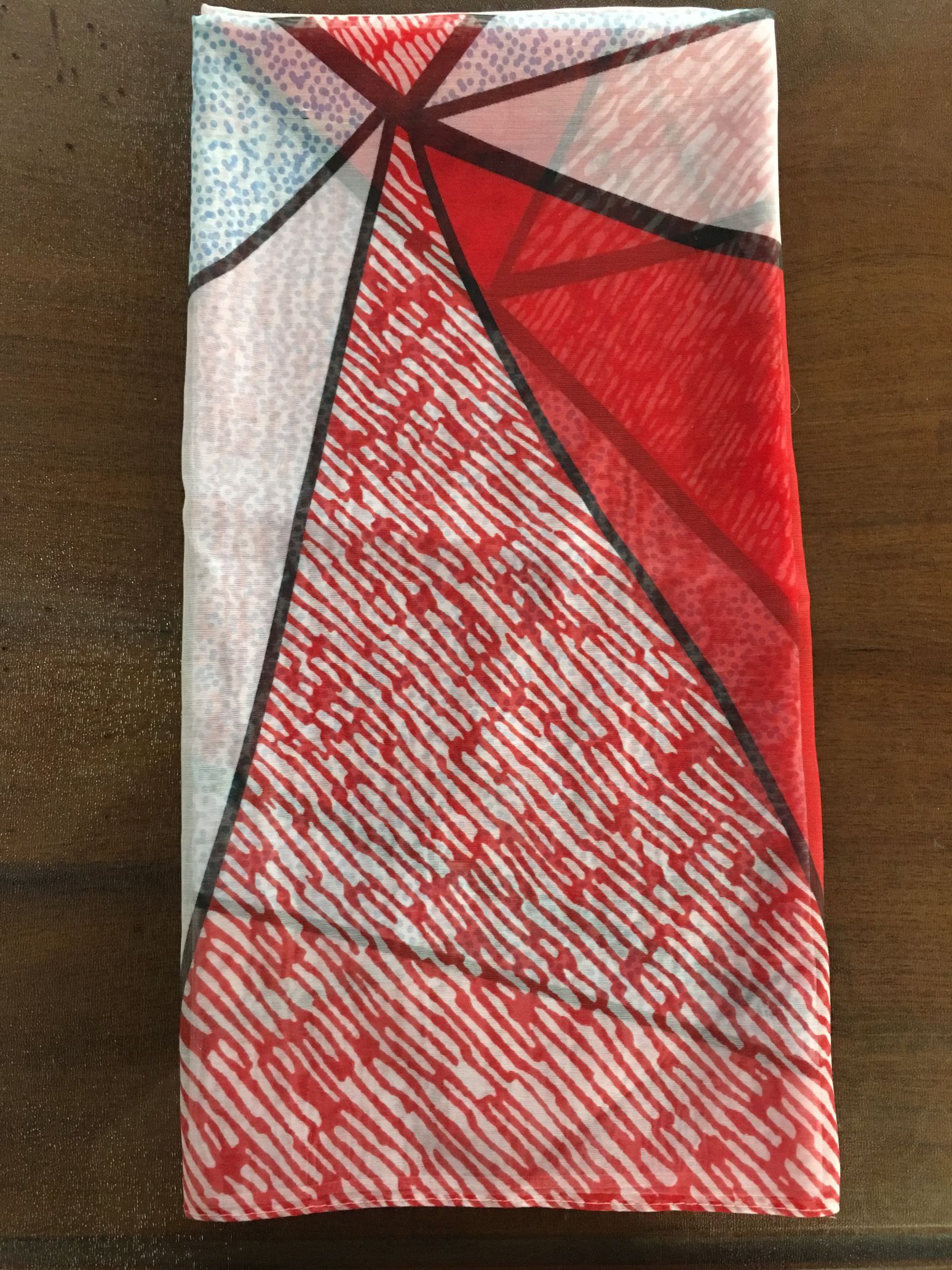 Red pattern scarf scarf shawl