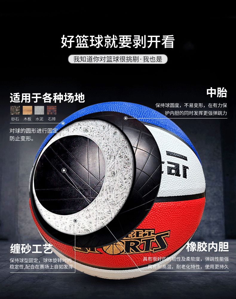 No. 7 Basketball School Youth Indoor And Outdoor Wear-Resistant Anti-Slip Basketball School Students Training Basketball Specification drawing