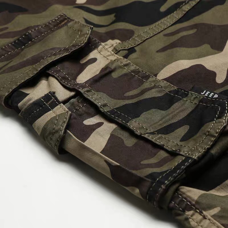 jeep genuine workwear camouflage shorts for men, summer thin casual pants, all-cotton caprons, trendy beach pants for men Specification image