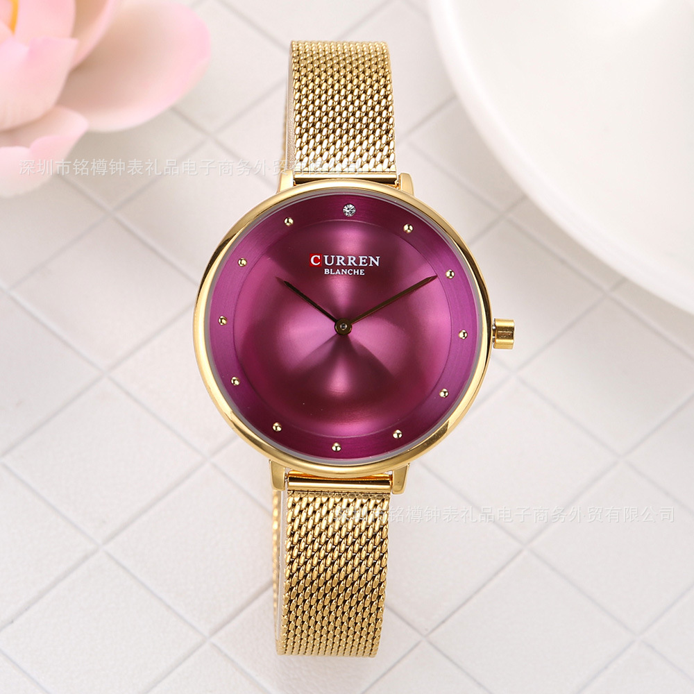 curren Stainless Steel Mesh Strap Women's Waterproof Watch 1