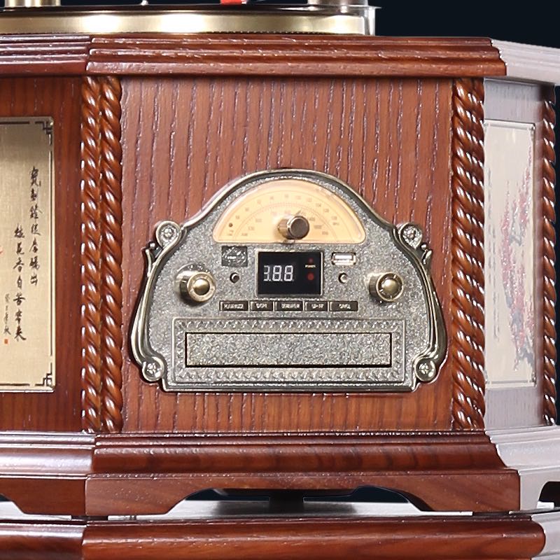 【梵尼诗】F1877- 69M傲梅大喇叭仿古留声机电唱机老式黑胶唱片机产品图