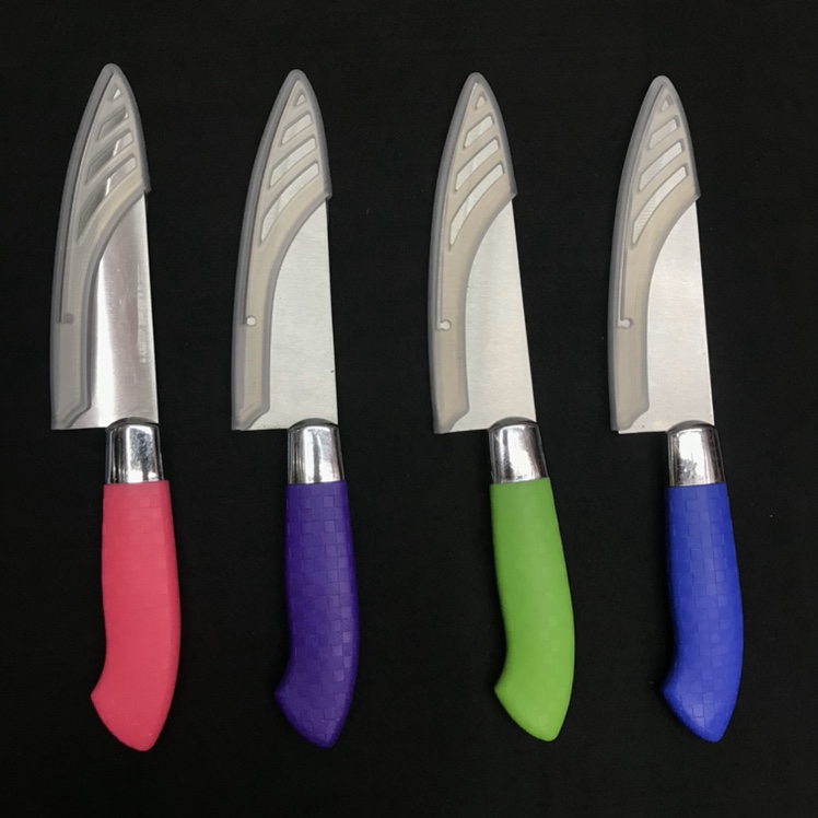 Fruit knife with cover fruit knife stainless steel fruit knife multi-color mixed with mega Liter K-A04