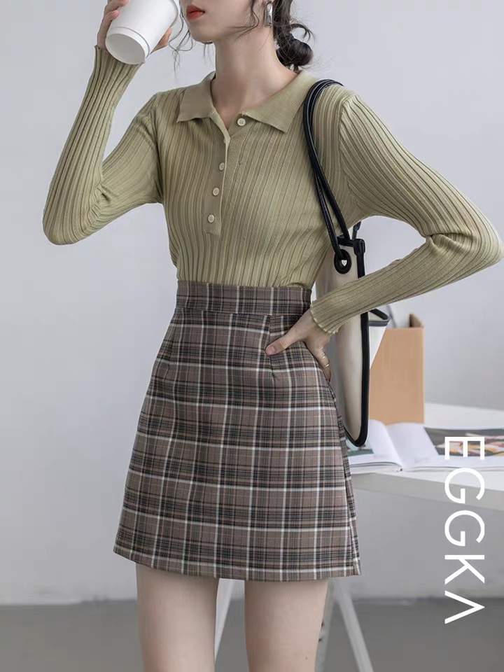 Plaid skirt for women's autumn and winter 2020 new A-line skirt, retro short skirt, high waist and hip skirt Application Scenario