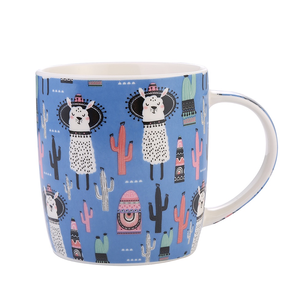 Daily-use ceramic cups, creative cartoon alpaca series mugs, decal cups, ceramic cups Specification image