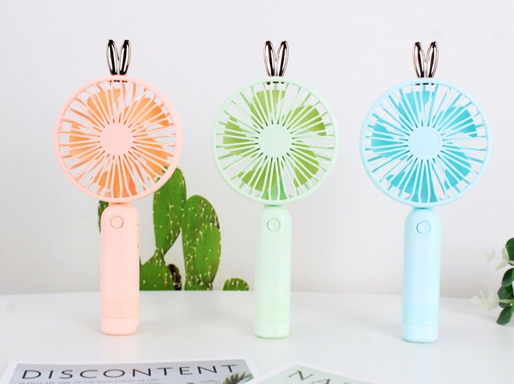 Portable folding cartoon mini fan USB charging mini fan