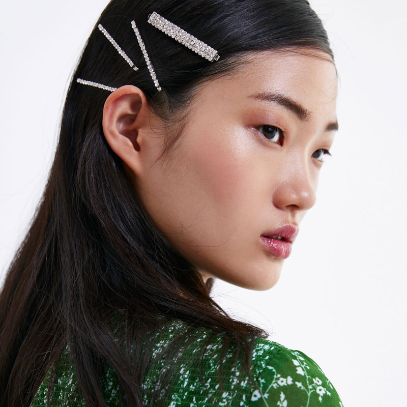 New style headwear fashion European and American exaggeration set diamond rhinestone hair clip set a word clip BB clip bang thumbnail