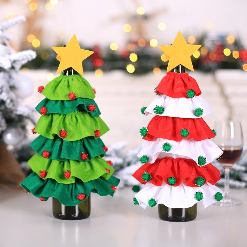 Christmas Decorations Christmas Tree Sticky Ball Five-Star Wine Bottle Set Restaurant Hotel Layout Props Item Picture