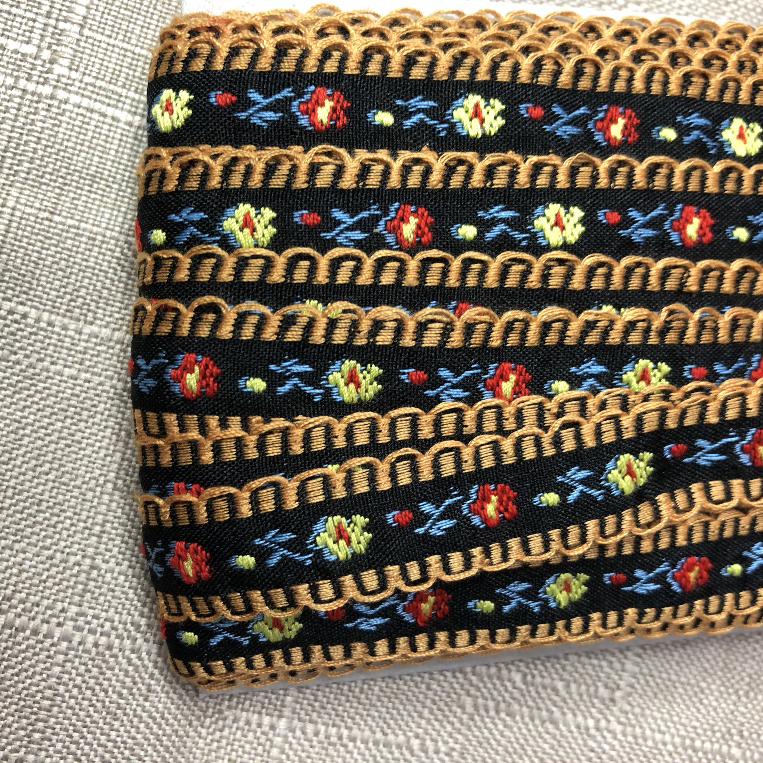 2公分耳朵边木机手工提花刺绣织带DIY服装辅料工艺品现货详情图8