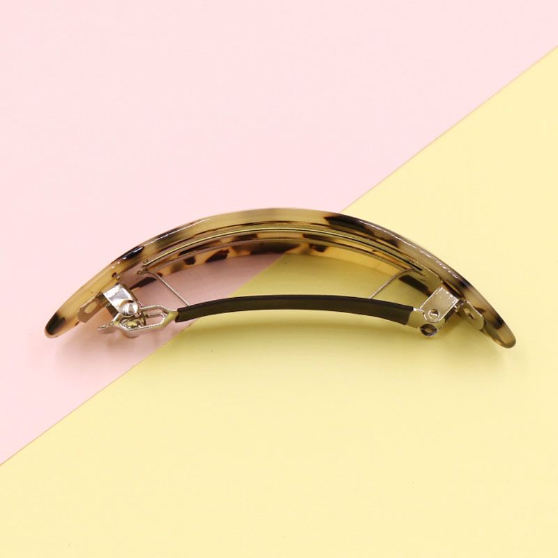 Large oval Korean hair clip spring clip, tortoiseshell arc-shaped ponytail clip clip, acetic acid hair clip spring clip, leopard print top clip pic 5