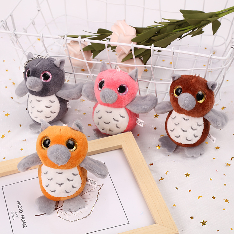 猫头鹰毛绒公仔挂件玩具批发