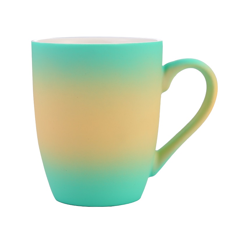 Factory direct sales of ceramic mugs, low-temperature colored glaze rainbow series coffee cups, ceramic cups detail image 5