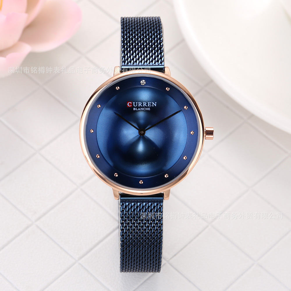 curren Stainless Steel Mesh Strap Women's Waterproof Watch 1 Specification image