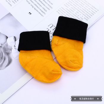 comfortable and breathable cotton mixed color baby socks Specification drawing